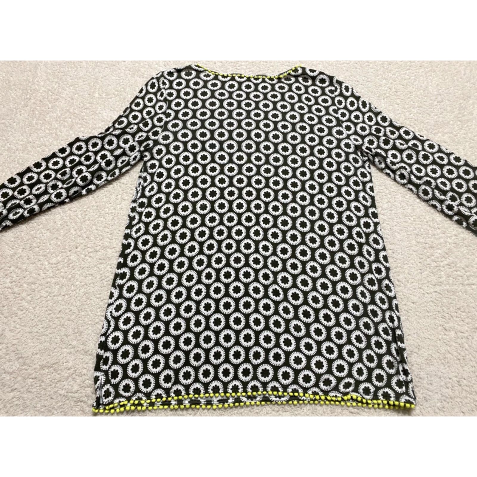 Boden Boden Blouse 3/4 Sleeve Brown Geometric Round Neck Keyhole Viscose Womens Size 4 Shirt Casual Size S / US 4 / IT 40 - 6 Thumbnail