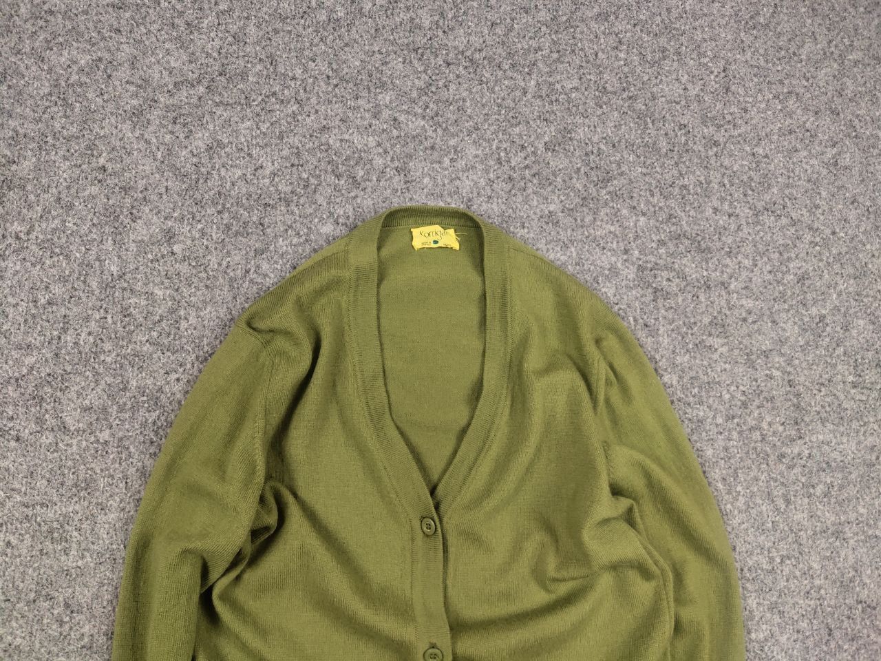 Japanese Brand Vintage 60s Korrigan Green Button Cardigan kurt cobain style Size S / US 4 / IT 40 - 3 Thumbnail