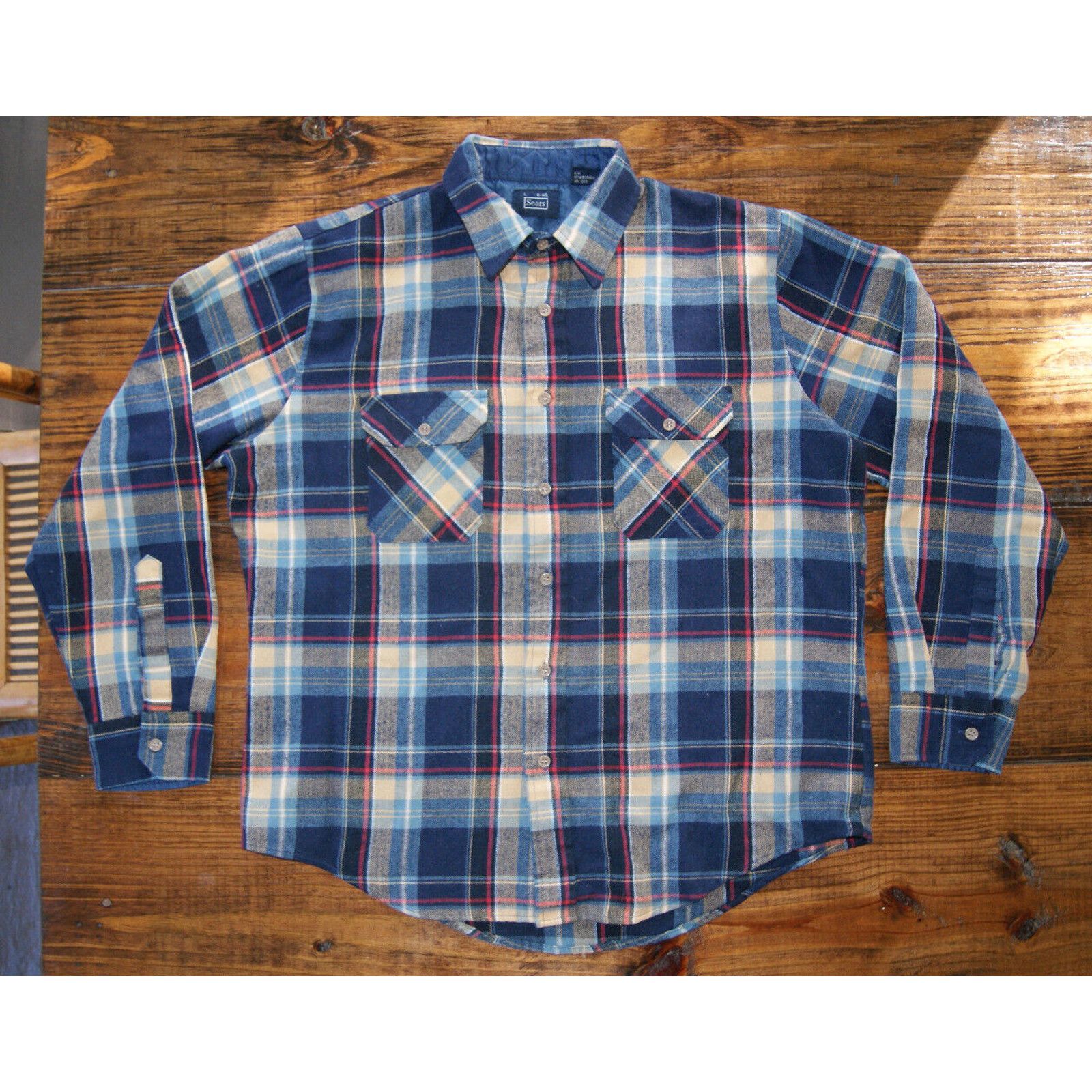 Sears VTG Sears Mens Shirt L Acrylic Flannel Outdoor Woodsman 70s Size US L / EU 52-54 / 3 - 1 Thumbnail