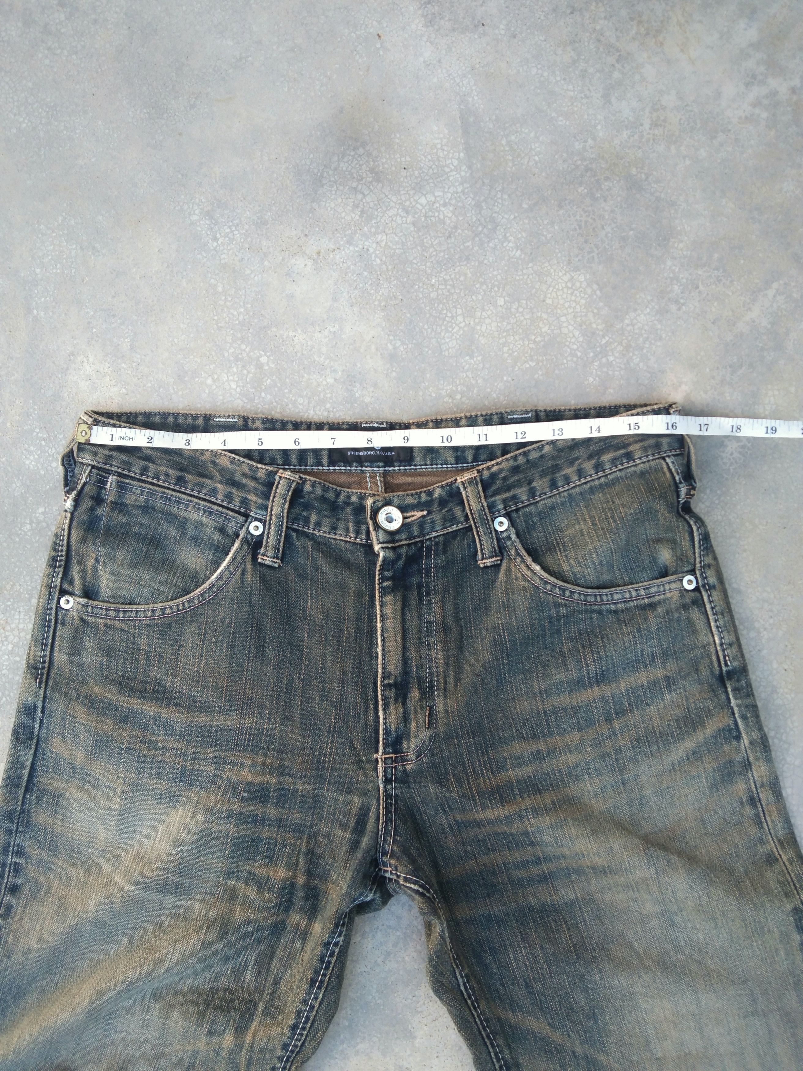 Japanese Brand × Jean × Vintage Vintage Rusty Wash Wrangler Distressed Jeans 32x32 Size US 32 / EU 48 - 4 Thumbnail