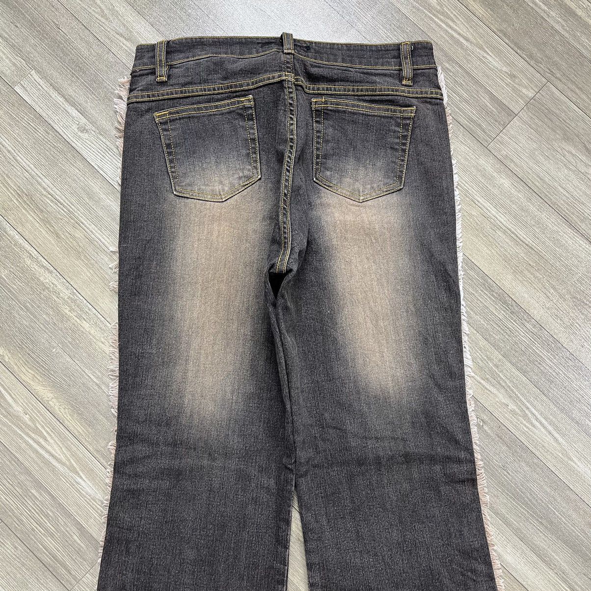 If Six Was Nine × Japanese Brand × Le Grande Bleu (L.G.B.) Y2K Avant Le Temps Waxed Leather Faded Flare Jeans Bootcut Size 27" / US 4 / IT 40 - 14 Thumbnail