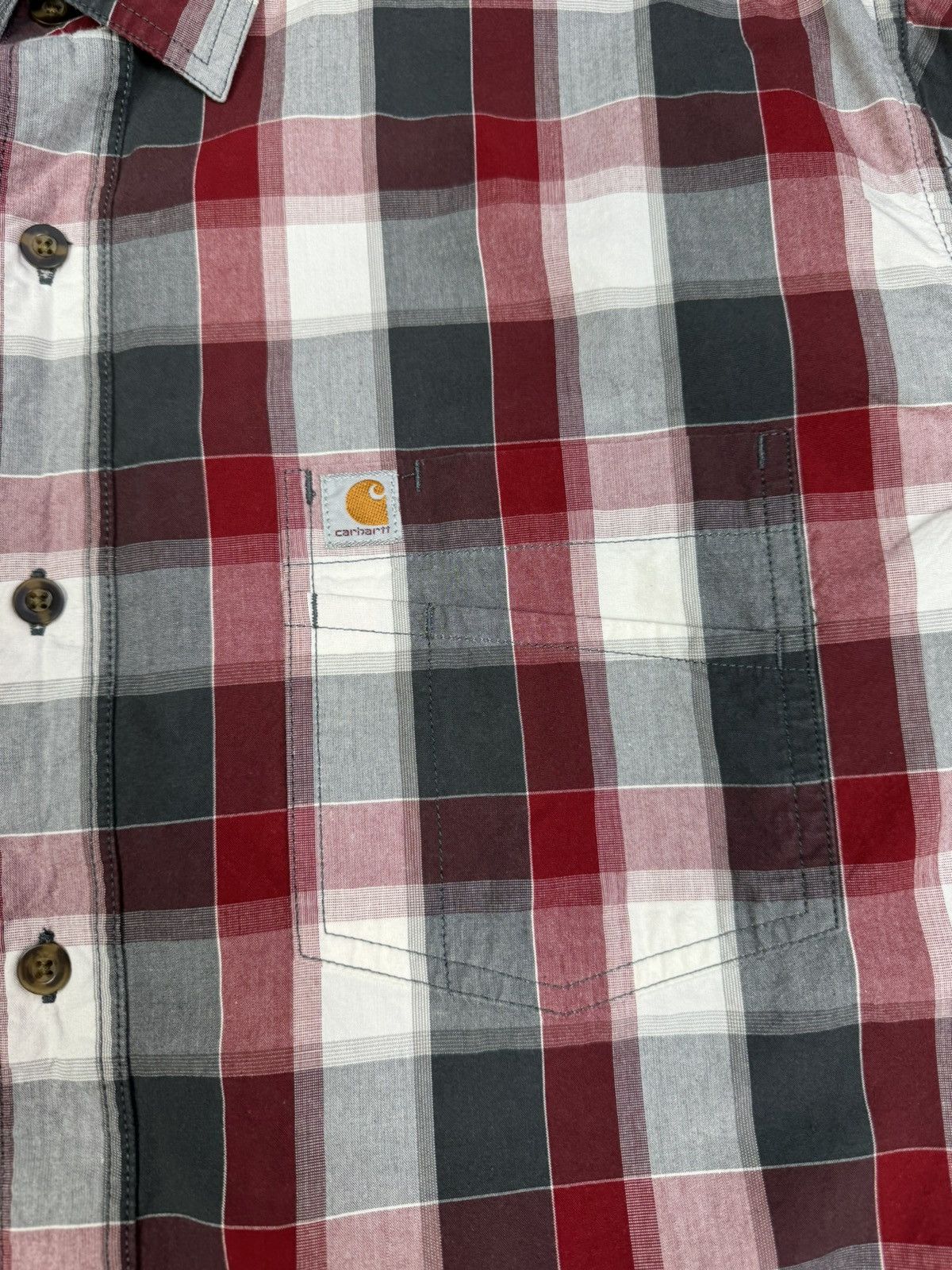 Carhartt Wip Carhartt WIP Essential Plaid Open Collar Long Sleeve Shirt Size US XXL / EU 58 / 5 - 4 Thumbnail