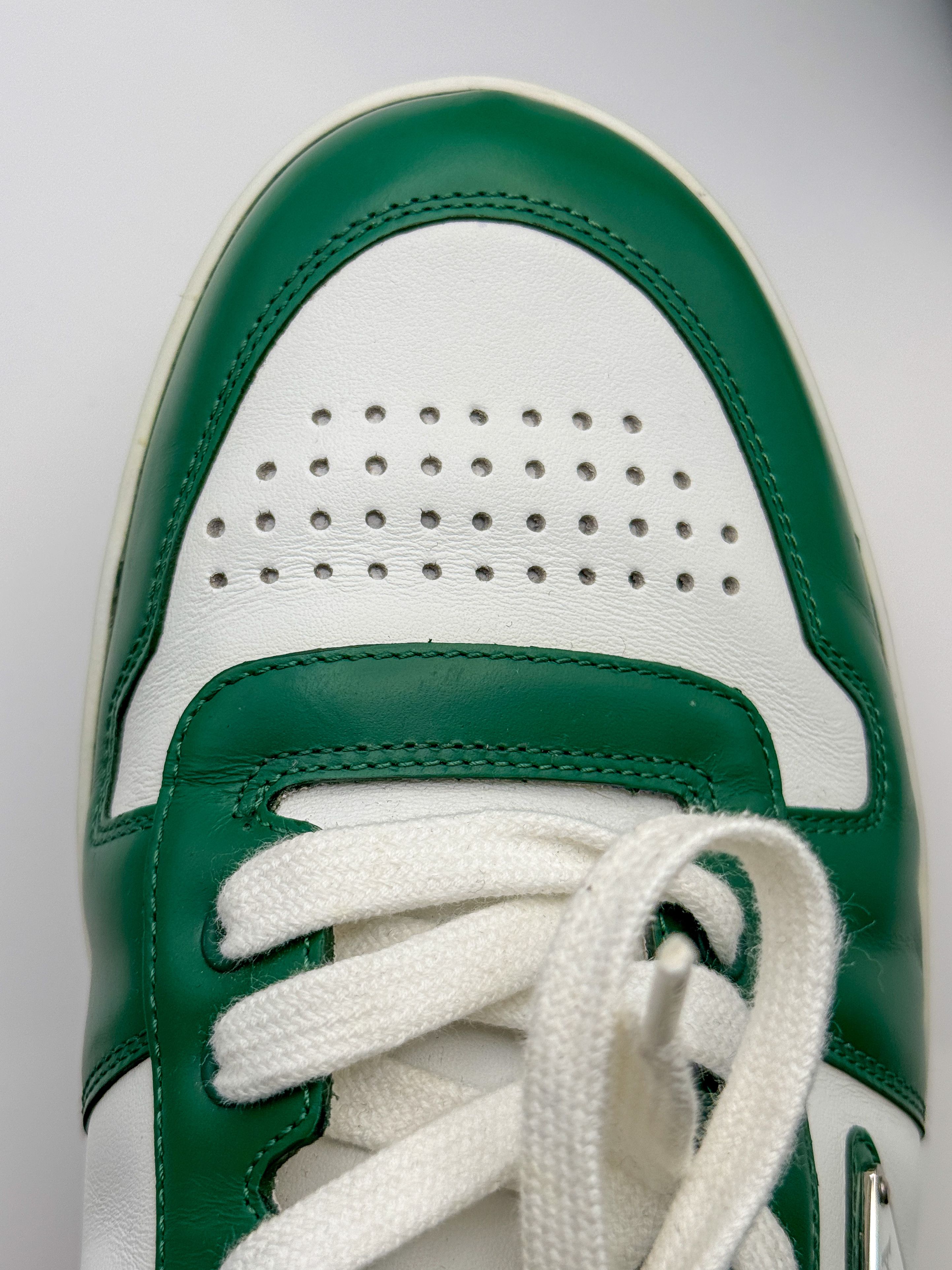 Prada Prada Downtown Sneakers Shoes White/Green Leather Size US 9 / EU 42 - 7 Thumbnail