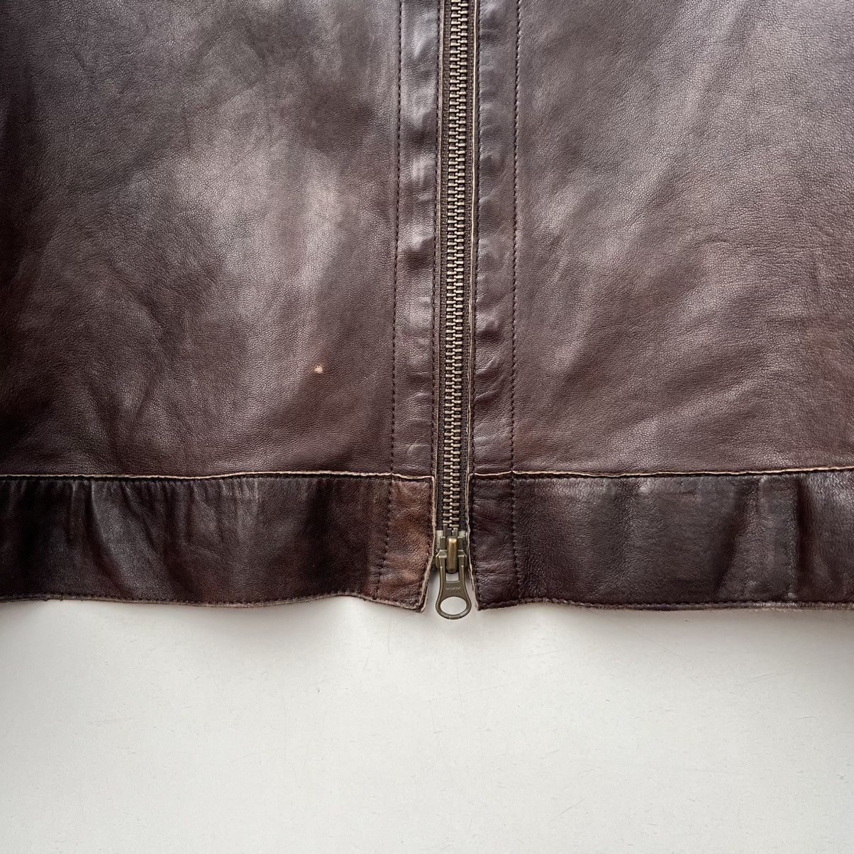 Gieves & Hawkes GIEVES & HAWKES leather jacket vintage Size US L / EU 52-54 / 3 - 2 Thumbnail