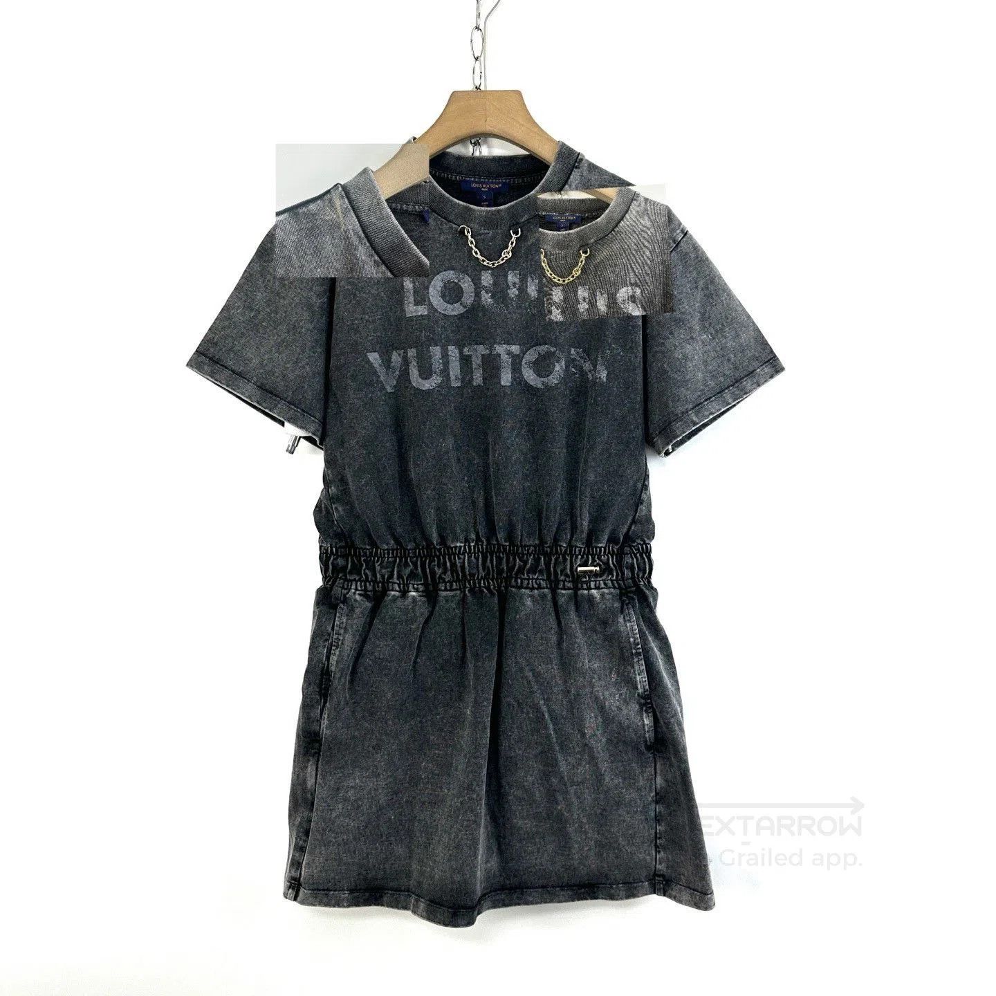 Louis Vuitton Louis Vuitton Gray Washed Waist-Cinched Dress. Size S / US 4 / IT 40 - 6 Thumbnail