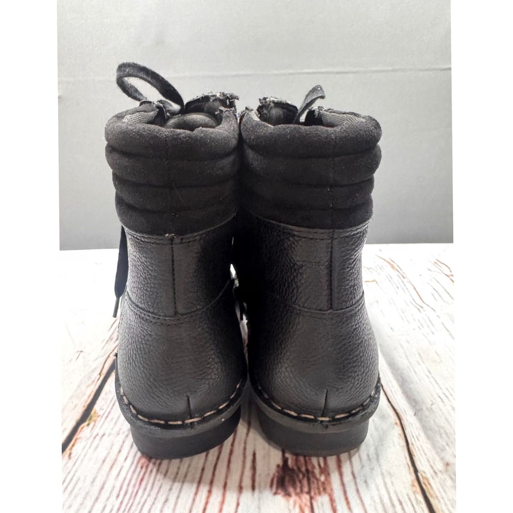 Clarks Clarks Ankle Boots Womens Black Leather Lace Up Side Zip 8.5M Size US 10 / IT 40 - 7 Thumbnail