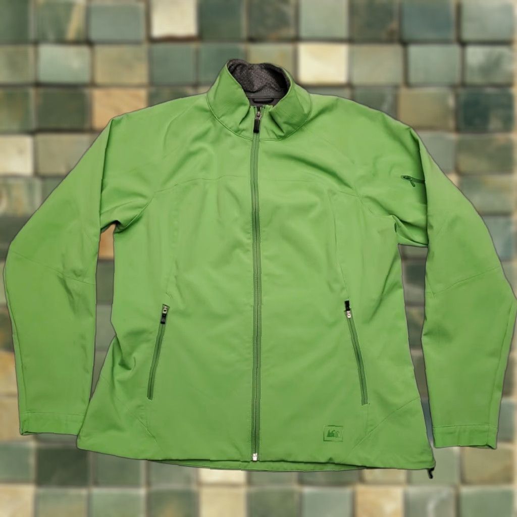 Vintage VINTAGE REI Coop Jacket Women XL Green Soft Shell Performance Stretch Wind-Resistant FAQ Gorp Size XL / US 12-14 / IT 48-50 - 1 Thumbnail
