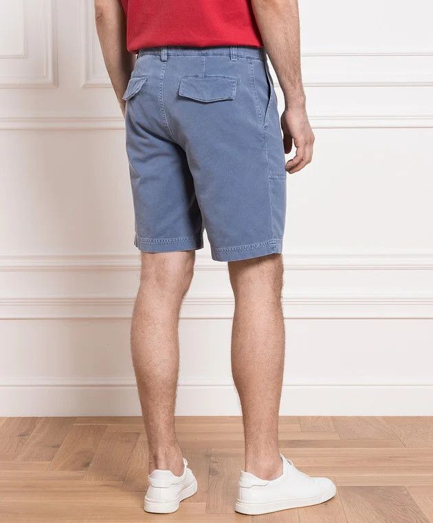 Brunello Cucinelli BRUNELLO CUCINELLI blue straight cut bermuda shorts 38 54 Size US 38 / EU 54 - 3 Thumbnail