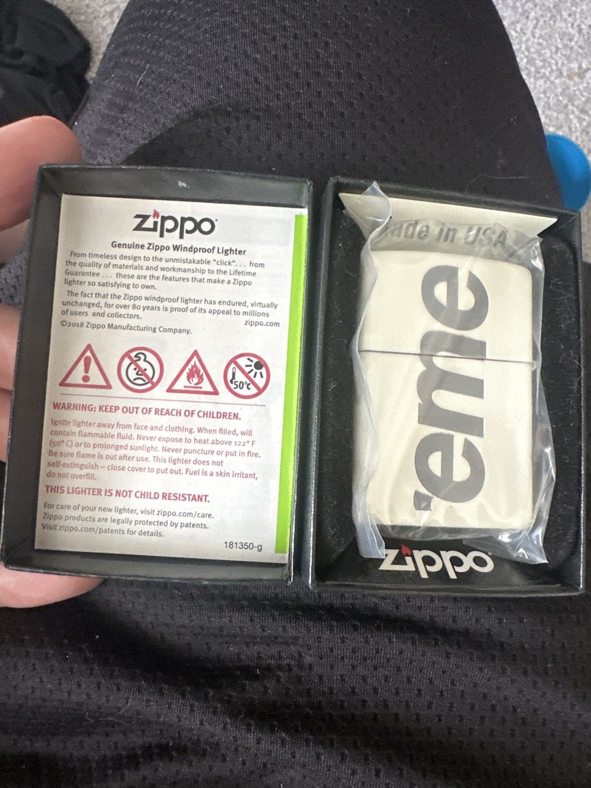 Supreme Glow In The Dark Zippo (NO INSERT)