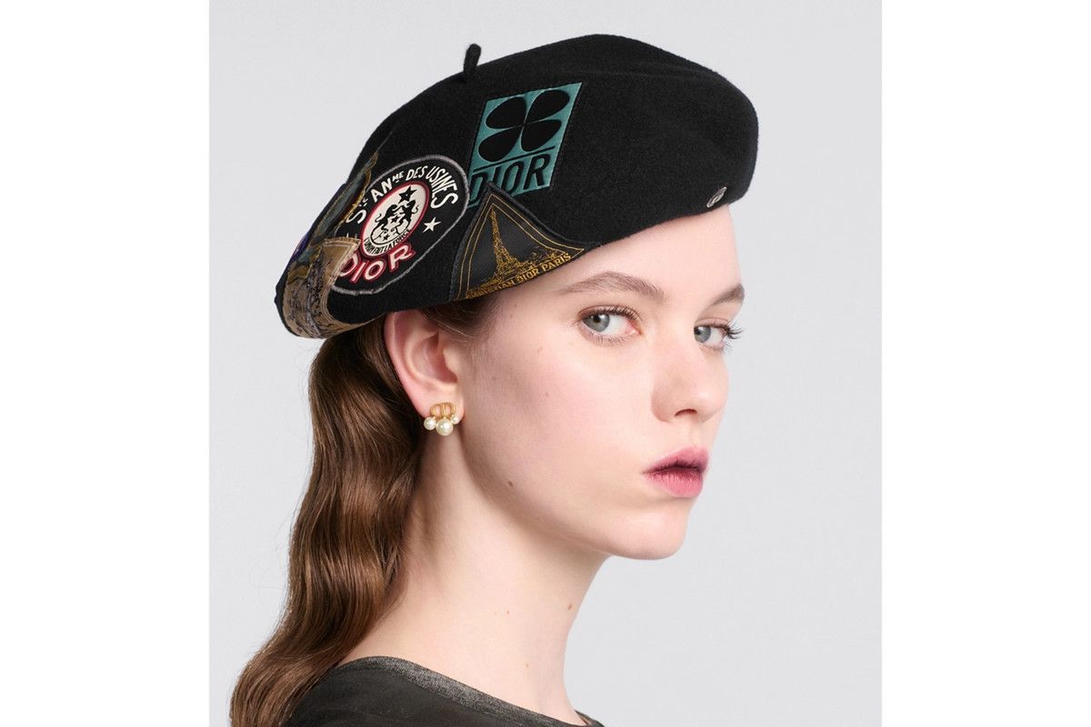 Dior o1bcso1str0226 Size:OS/Symbol Beret in Black Size ONE SIZE - 7 Thumbnail