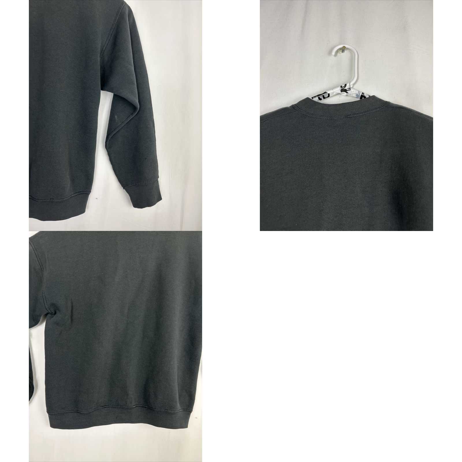 Fruit Of The Loom VINTAGE Fruit of the Loom Sweater Men L Crew Neck Pullover Cotton Black Dusty/Biloxi Size US L / EU 52-54 / 3 - 9 Thumbnail