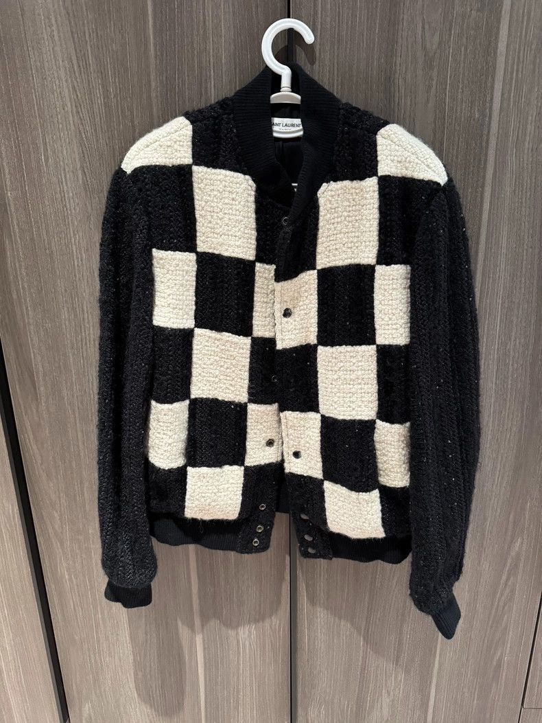 Saint Laurent Paris Saint Laurent Paris Wool plaid baseball jacket-2506 Size US M / EU 48-50 / 2 - 1 Thumbnail