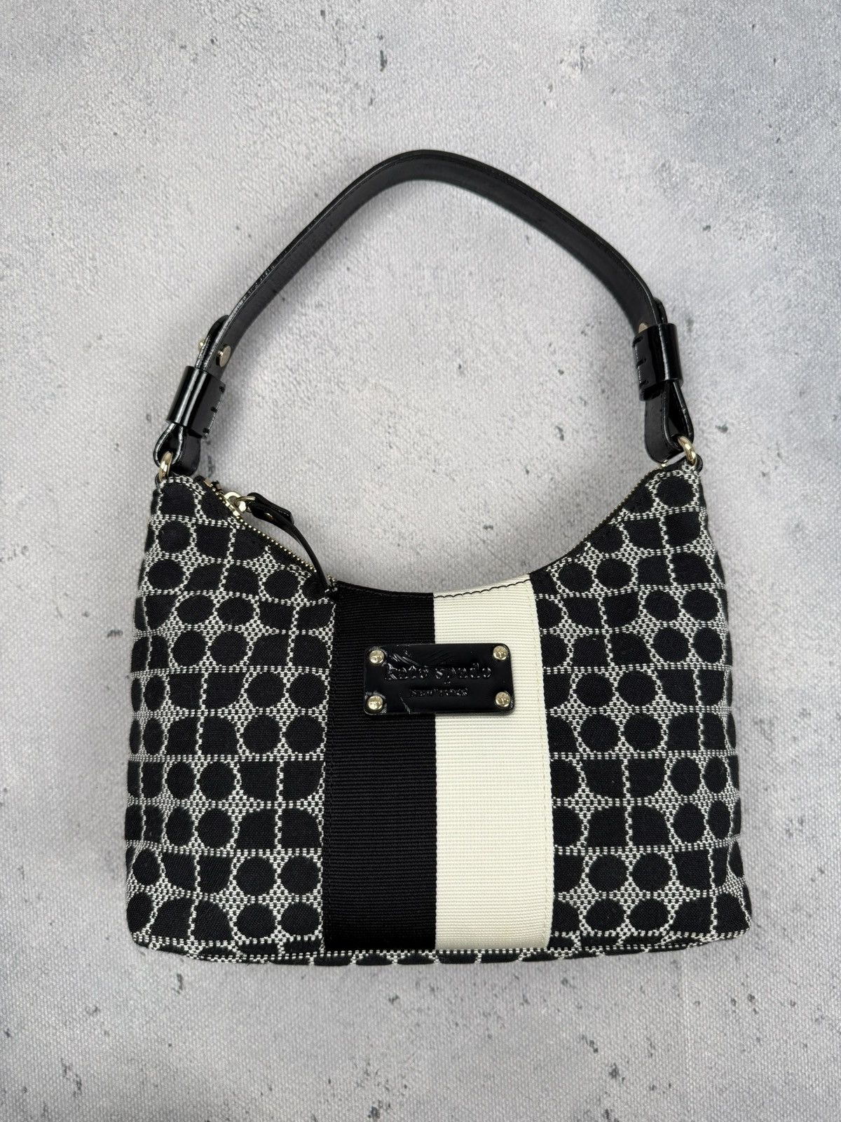 Kate Spade Kate Spade New York Monogram Shoulder Bag Canvas Baguette Size ONE SIZE - 3 Thumbnail