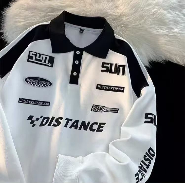 Vintage Black & White Motorsport Streetwear Size US M / EU 48-50 / 2 - 2 Thumbnail