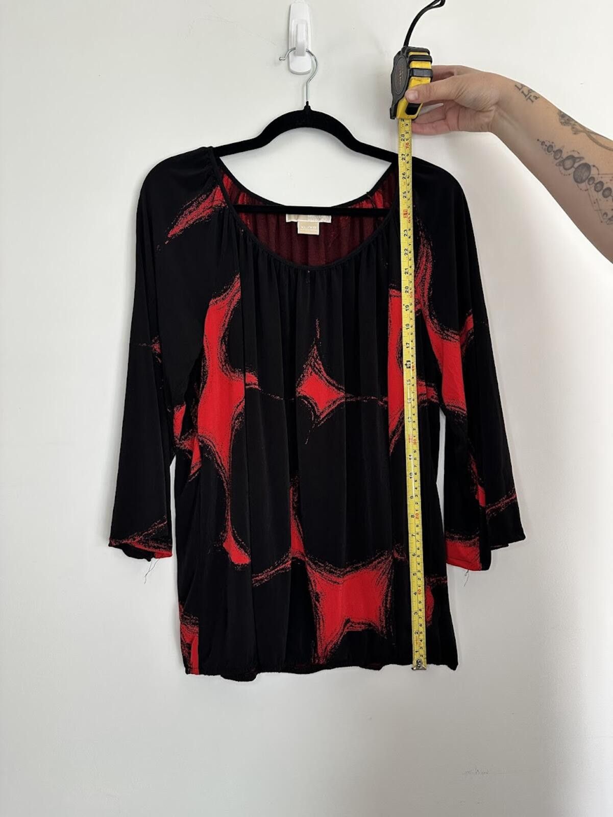 Michael Kors MICHAEL Michael Kors Red & Black Blouse - Sz. XL Size XL / US 12-14 / IT 48-50 - 5 Thumbnail