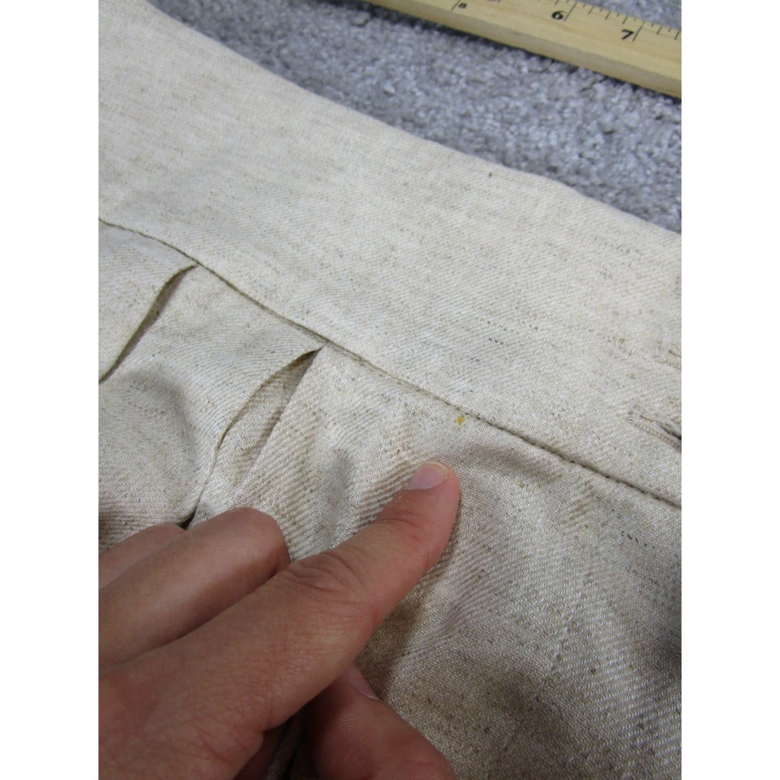 Vintage Lane Bryant Shorts Womens 16 Beige Soft Linen Blend Pleated Front NEW Size 38" / US 16 / IT 52 - 7 Thumbnail