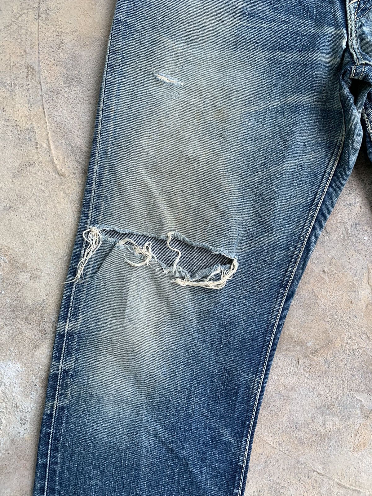 Lee Vintage Lee Raiders Selvedge Rusty Distressed Denim Size US 32 / EU 48 - 5 Thumbnail