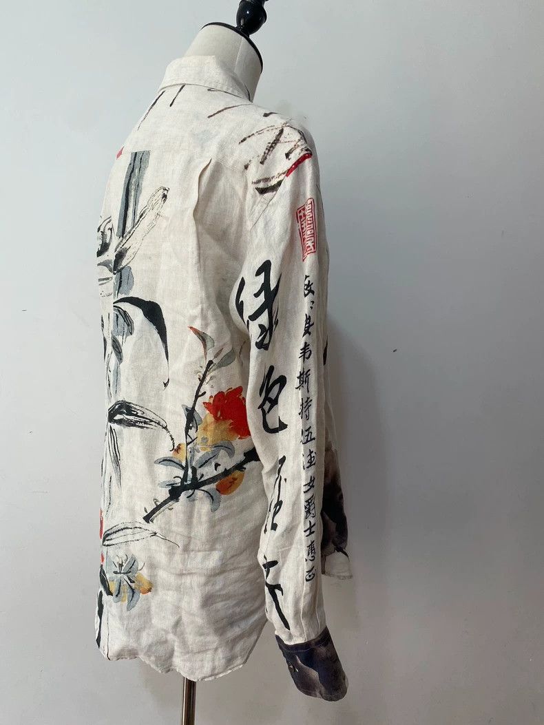 Vivienne Westwood Vivienne Westwood Green economy ink painting shirt Size M / US 6-8 / IT 42-44 - 6 Thumbnail