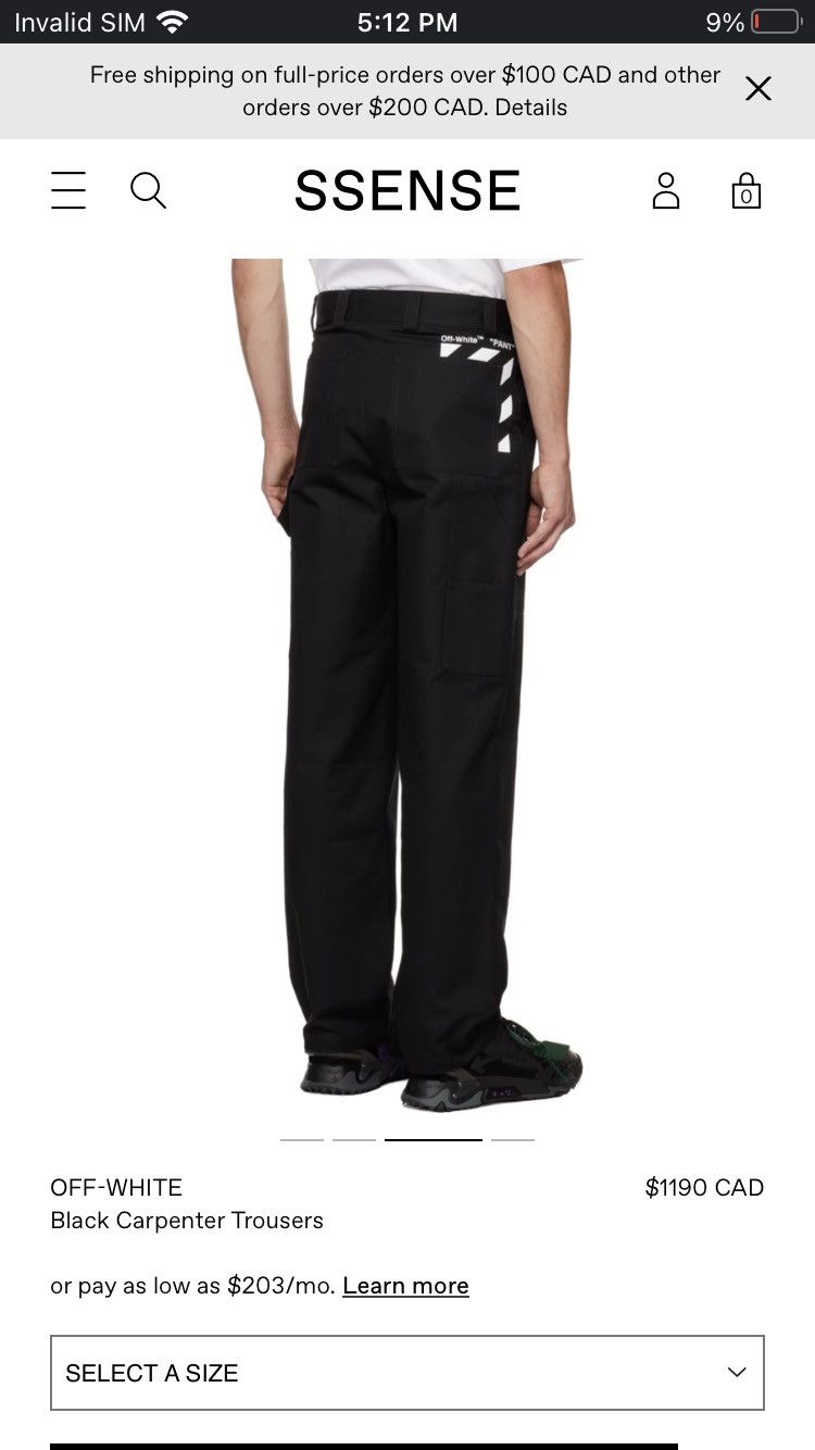 Off-White Off-white diag carpenter pants Size US 34 / EU 50 - 1 Thumbnail