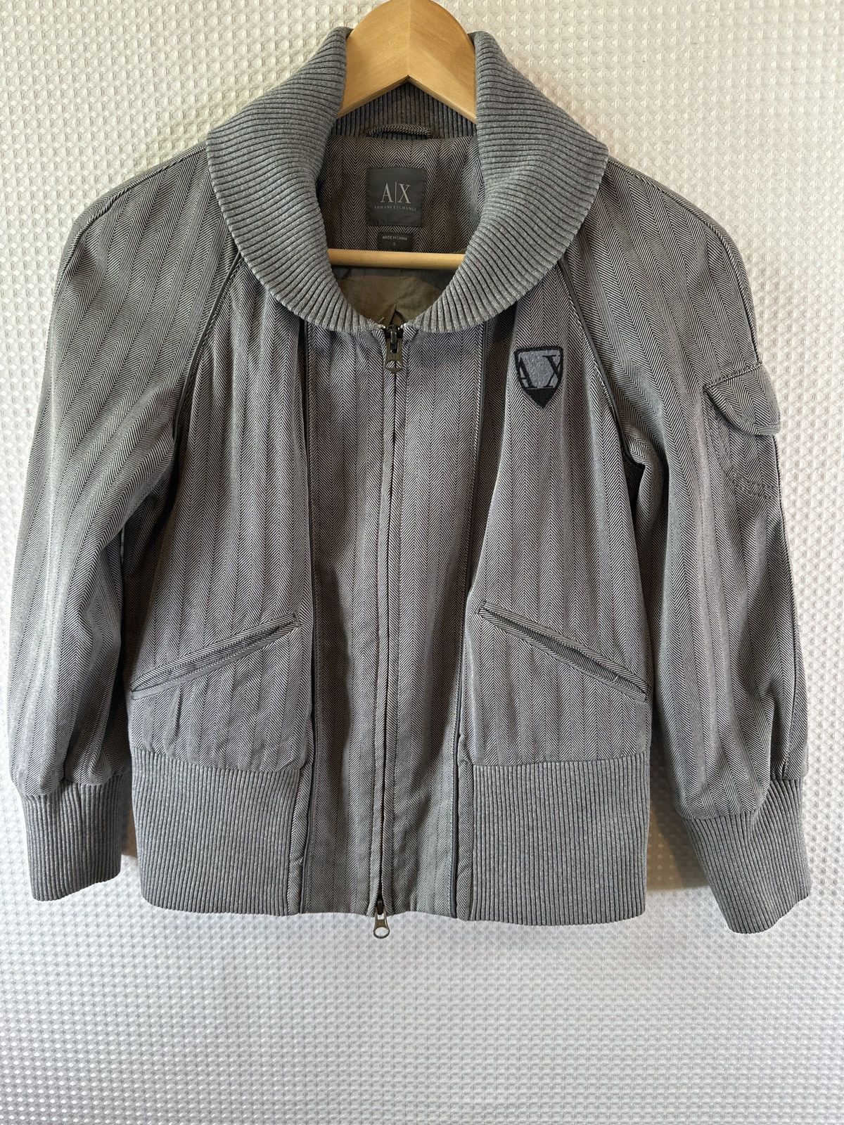 Armani Exchange A/X Armani Exchange Gray Spring Aviator Jacket Size S / US 4 / IT 40 - 2 Thumbnail