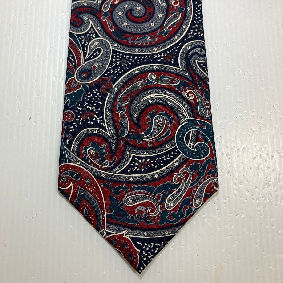 Stafford Stafford Executive Paisley Silk Wide Short Men Necktie 56” Size ONE SIZE - 7 Thumbnail