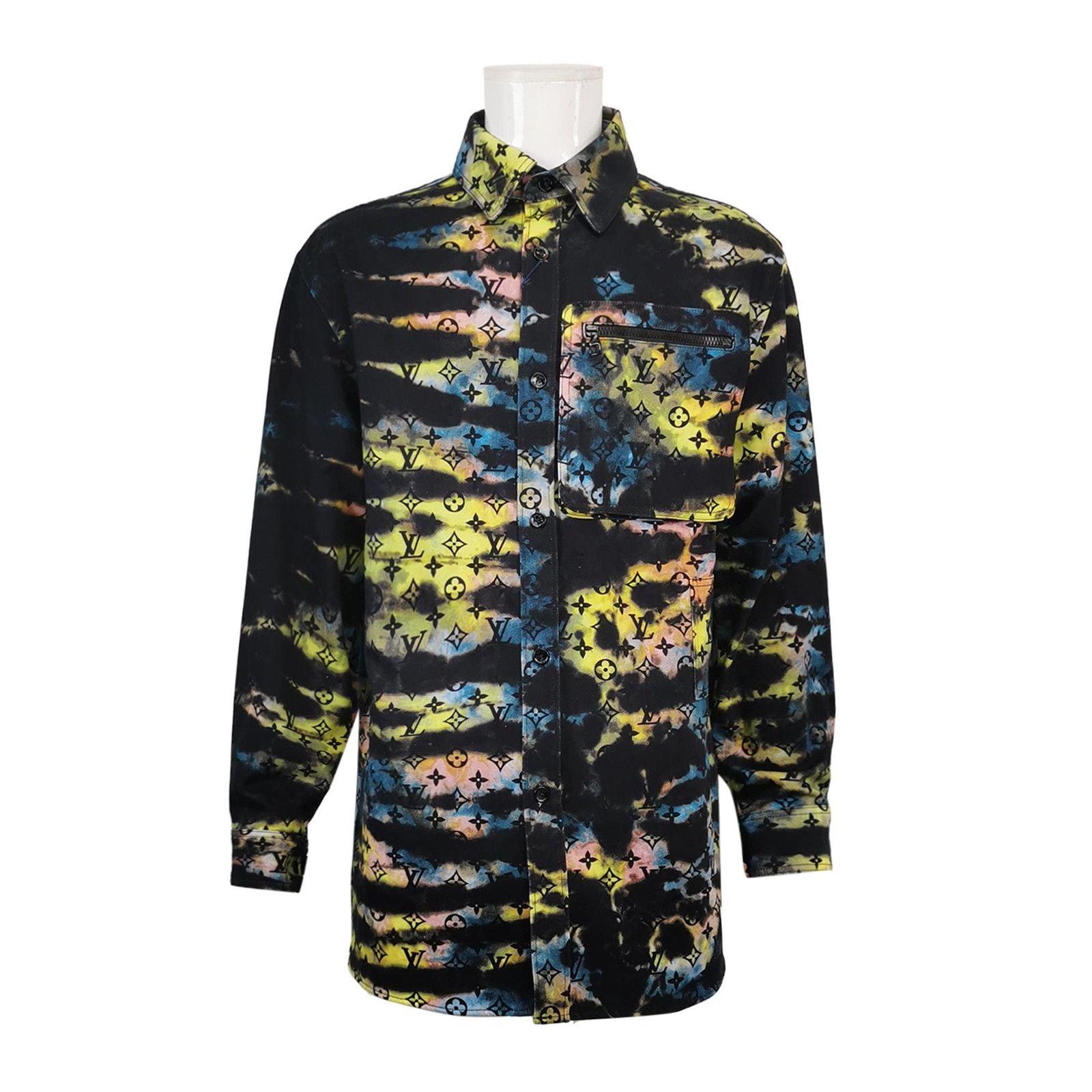 Louis Vuitton Louis Vuitton Monogram Print Collared Long-Sleeve Shirt M Size US M / EU 48-50 / 2 - 1 Thumbnail