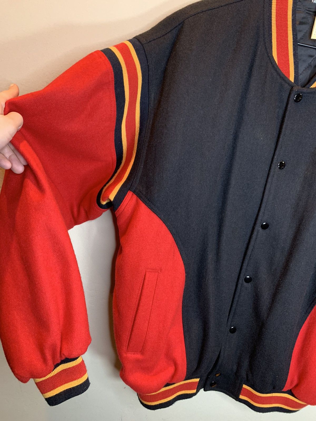 Speedo RARE* Vintage Speedo Chenille Embroidered Wool Bomber Jacket Size US L / EU 52-54 / 3 - 3 Thumbnail