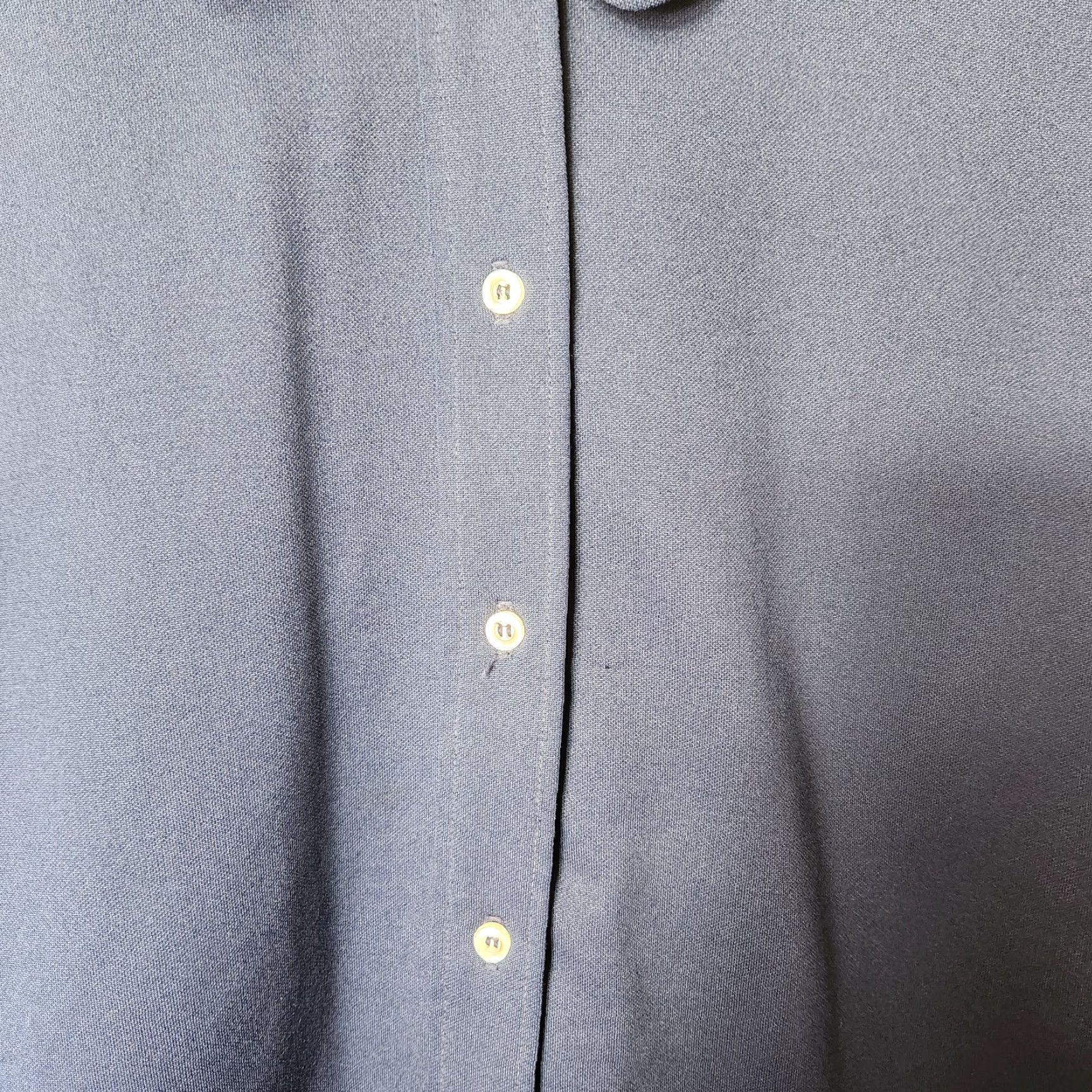 Lee VINTAGE Lee Mar Pageantry Knit Navy Long Sleeve Buttonfront Shirt-Size 18 Size XXL / US 16-18 / IT 52-54 - 6 Thumbnail