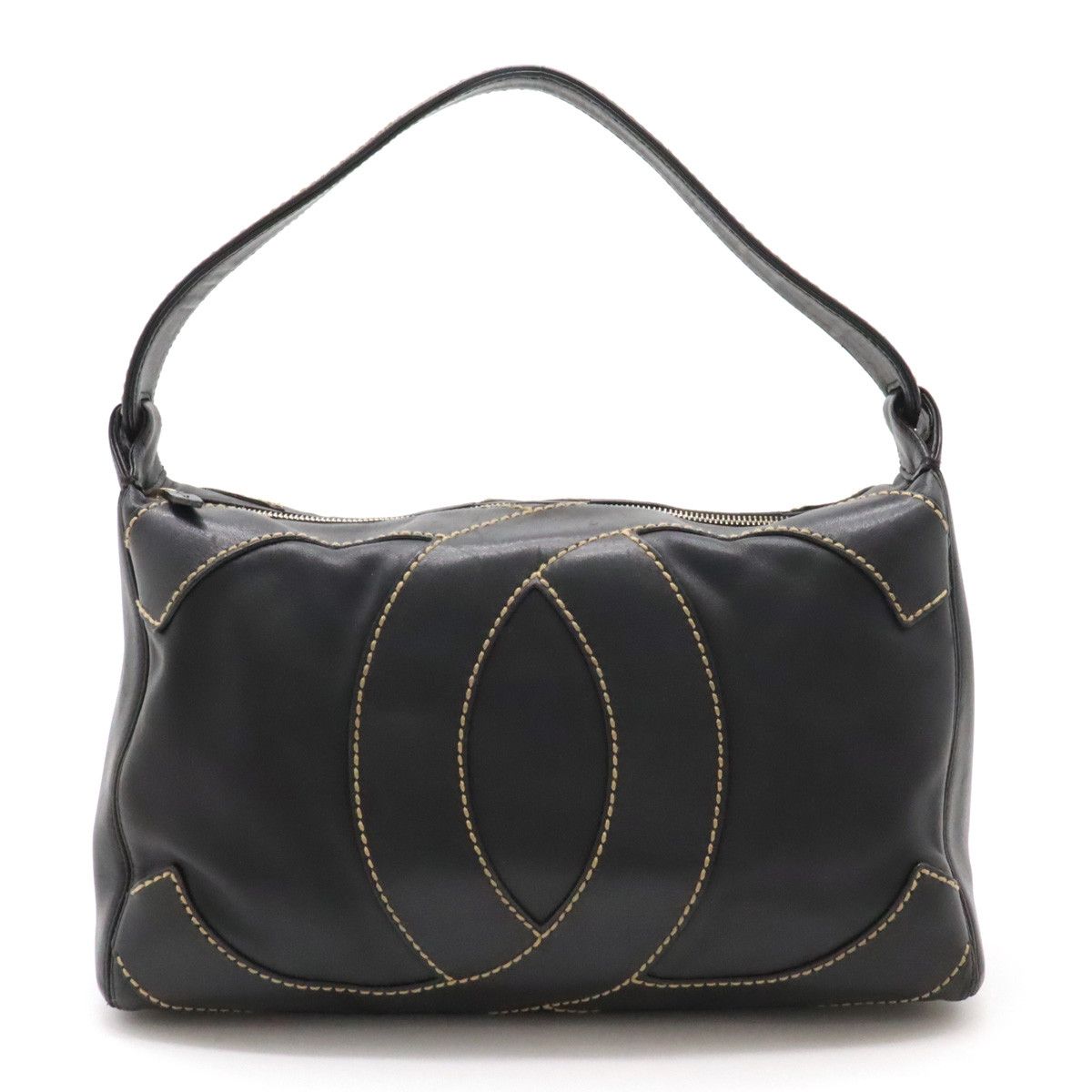 Chanel Chanel Leather Coco Mark Shoulder Bag Leather Shoulder Bag in Very Good Condition