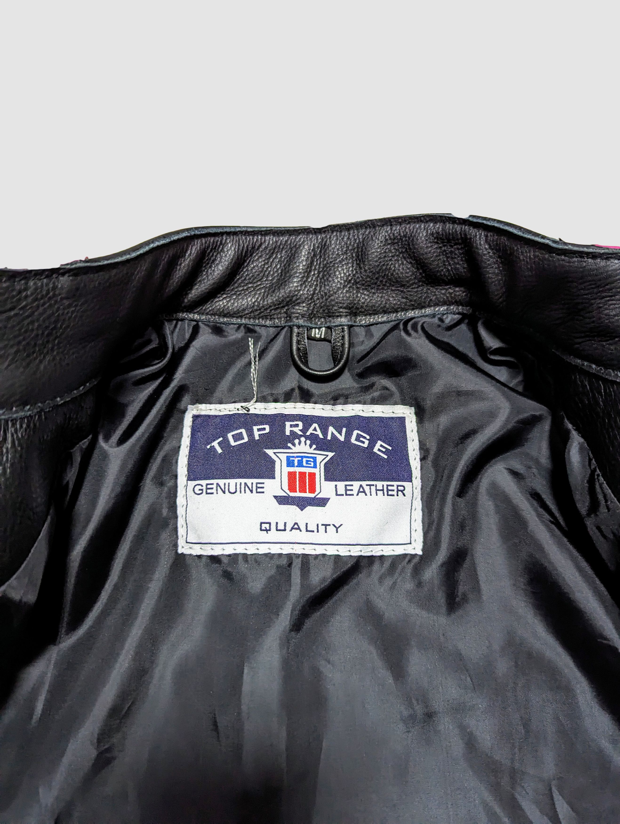 Other LUCKY STRIKE Rare Vintage PINK 90s Leather Jacket Size US XL / EU 56 / 4 - 7 Thumbnail