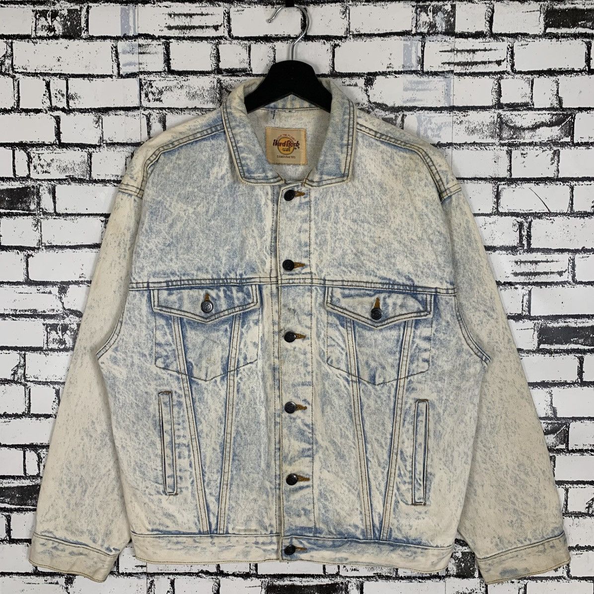 Hard Rock Cafe × Vintage Vintage Hard Rock Cafe Orlando Denim Jacket Small Size Size US S / EU 44-46 / 1 - 1 Thumbnail