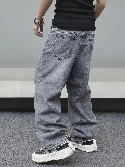Jean Washed Baggy Denim Jeans Skate Size US 36 / EU 52 - 3 Thumbnail