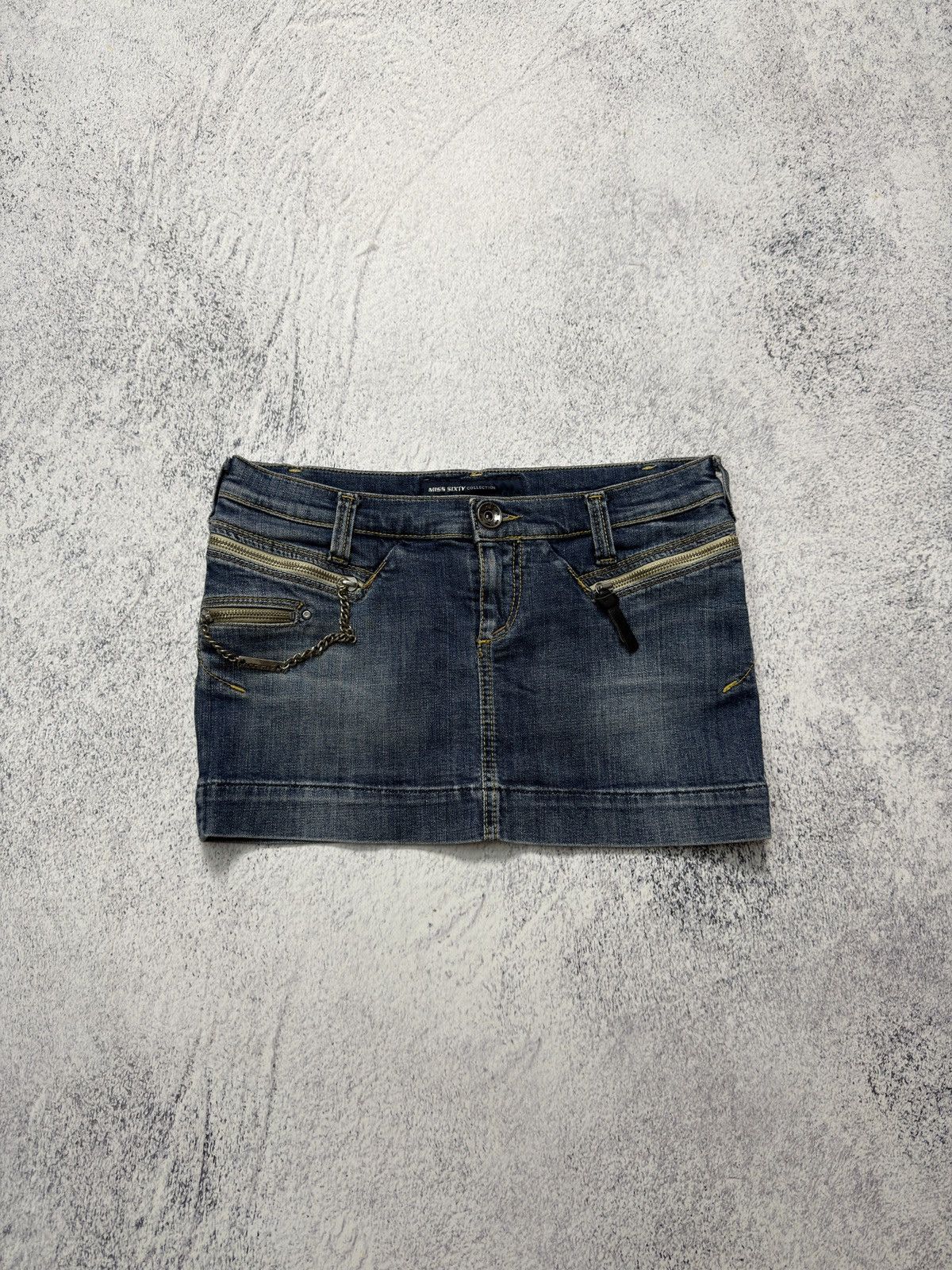 Miss Sixty Vintage Y2K Miss Sixty Denim Low Rise Mini Skirt Size M Size 27" / US 4 / IT 40 - 2 Thumbnail