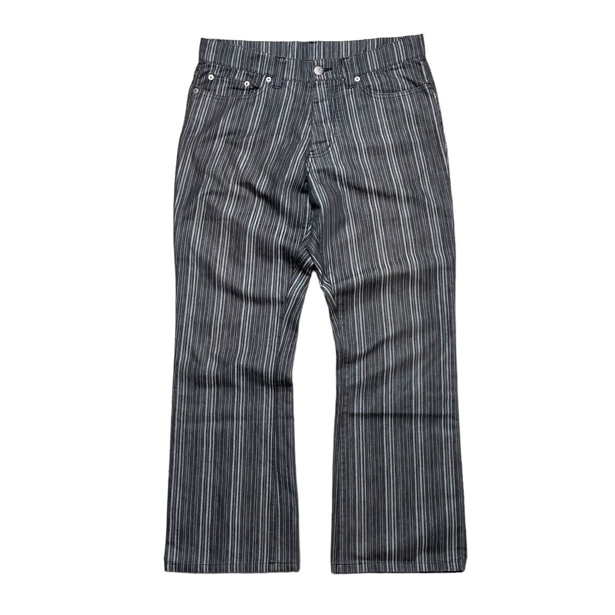 Tornado Mart Boot Cut Stripe Denim Pants