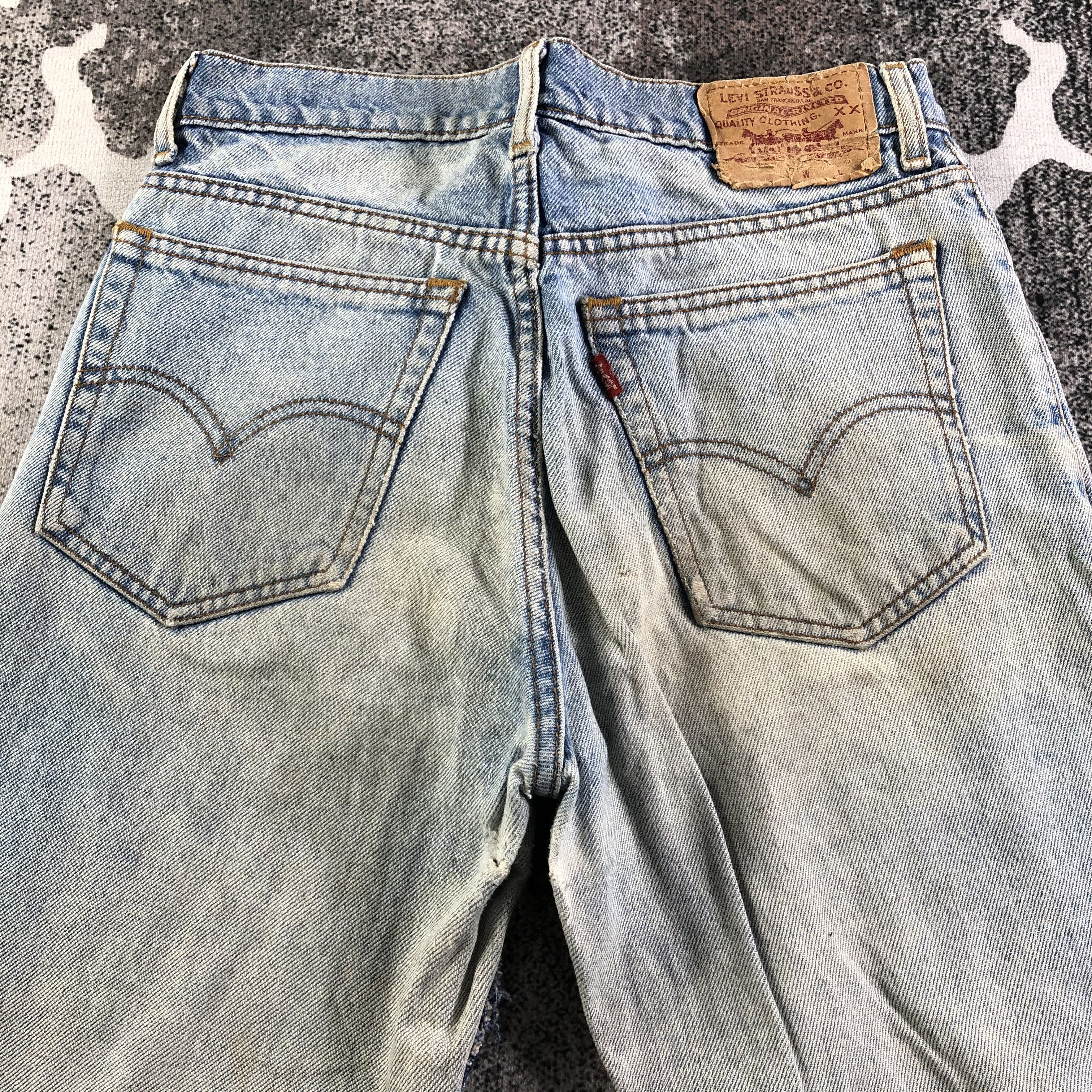Levi's Vintage Levis 505 Jeans Rusty Blue Denim KJ2484 Size US 29 - 4 Thumbnail