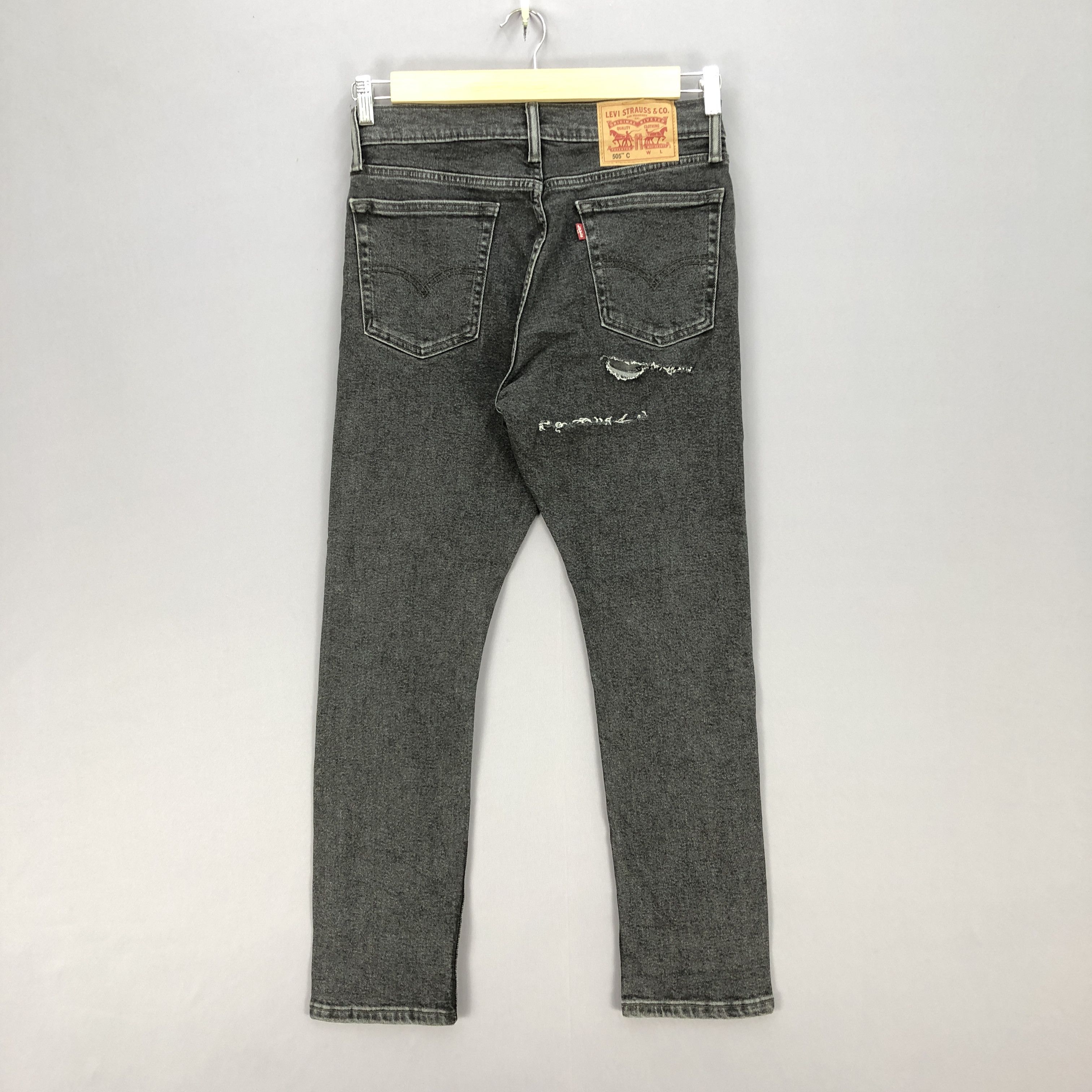 Levi's LVC Y2K Levis 505 Faded Black Jeans Levi's Distressed Denim Size US 32 / EU 48 - 2 Thumbnail