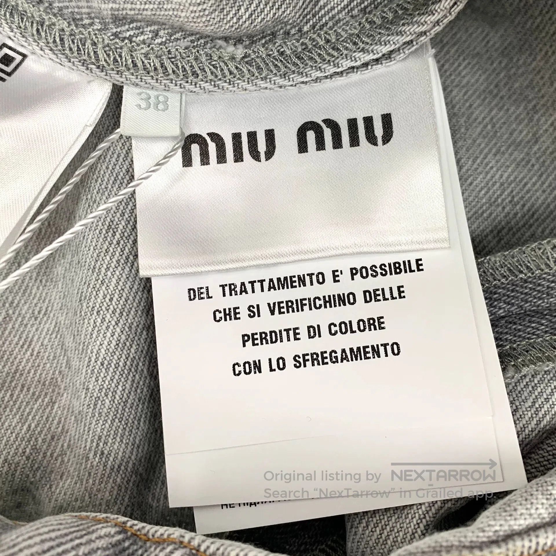 Miu Miu gray logo sleeveless denim dress by miu miu. Size US 38 / EU 54 - 7 Thumbnail