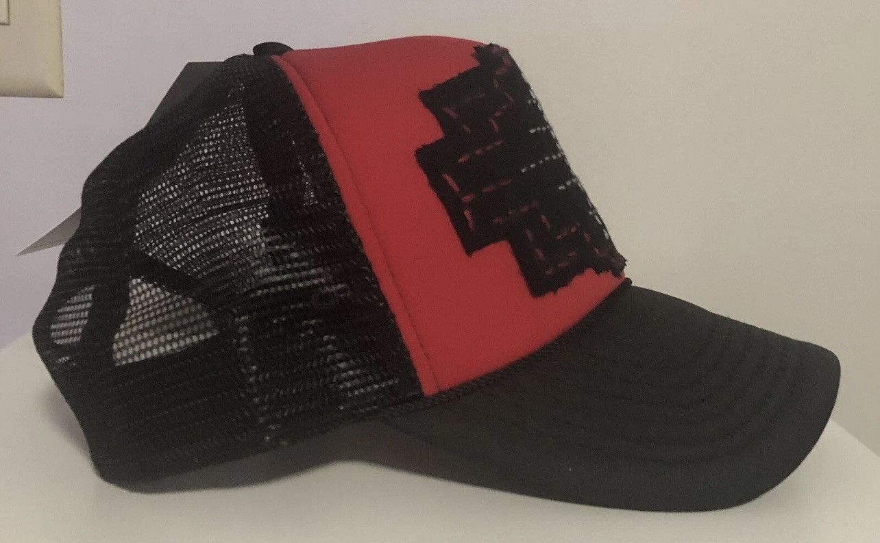 Other Black and Red Sashiko Trucker Hat Hand Stitched Rare 1/1 Size ONE SIZE - 5 Thumbnail