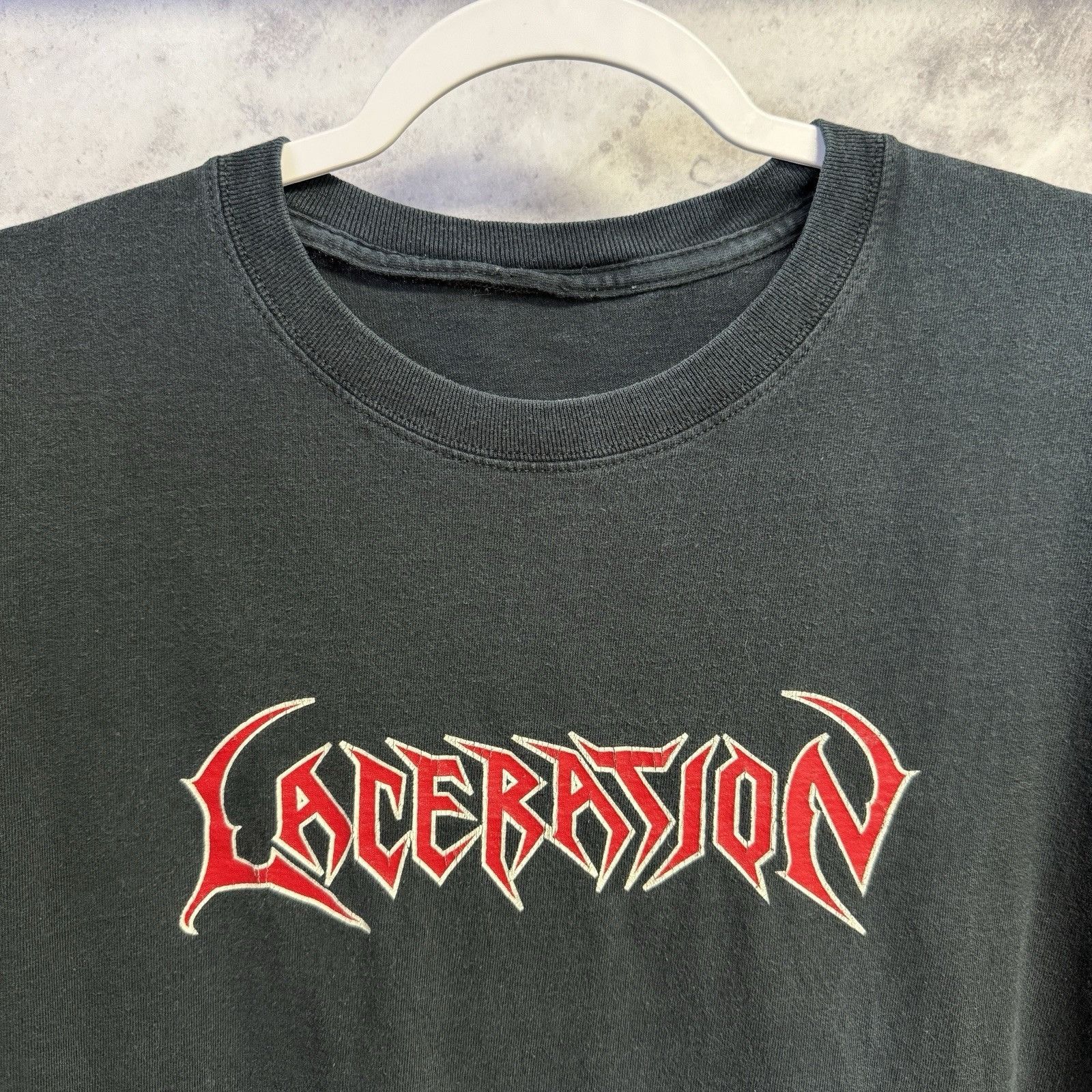 Band Tees Vintage Laceration Band T Shirt Mens Large Black Short Sleev Size US L / EU 52-54 / 3 - 1 Thumbnail