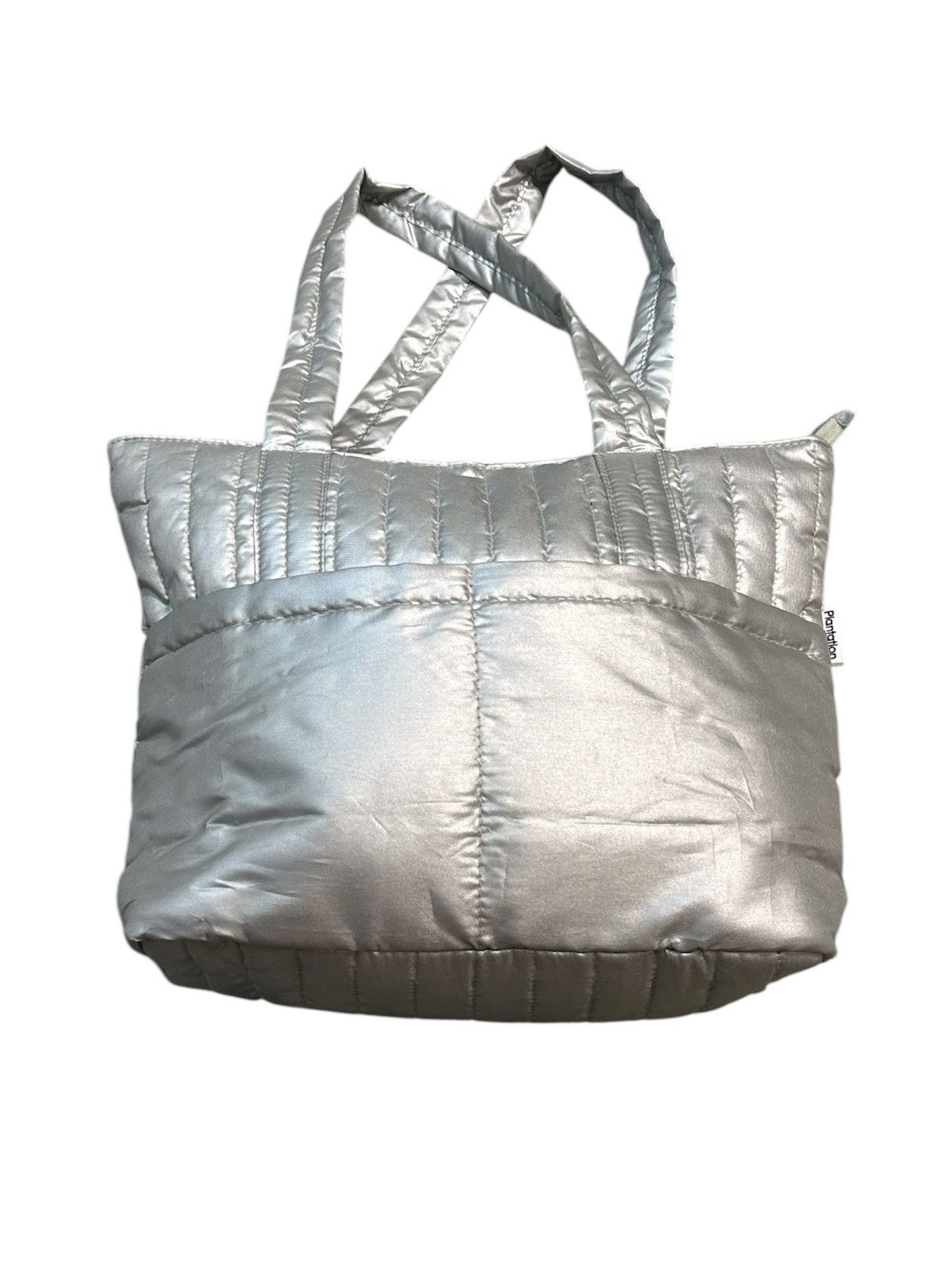 Issey Miyake Plantation By Issey Miyake Silver Puffer Tote Bag Size ONE SIZE - 1 Thumbnail
