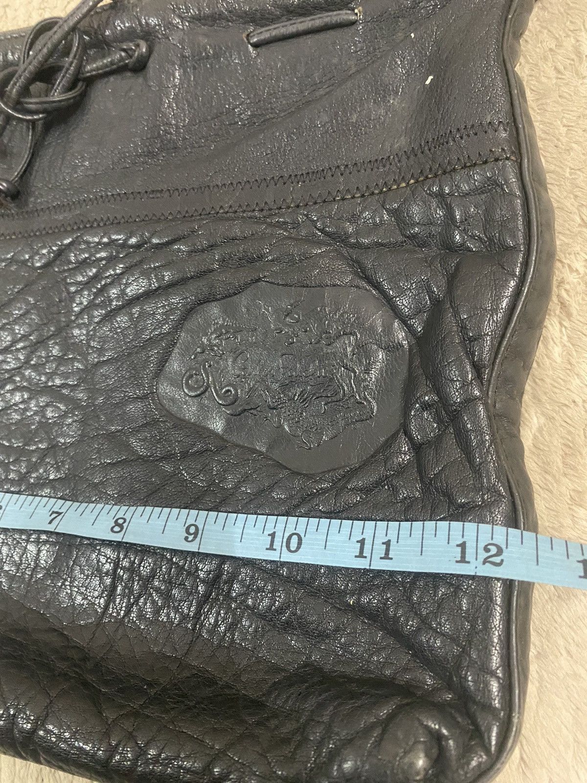 Vintage Vintage Black Carlos Felchi Leather Sling Bag Size ONE SIZE - 9 Thumbnail