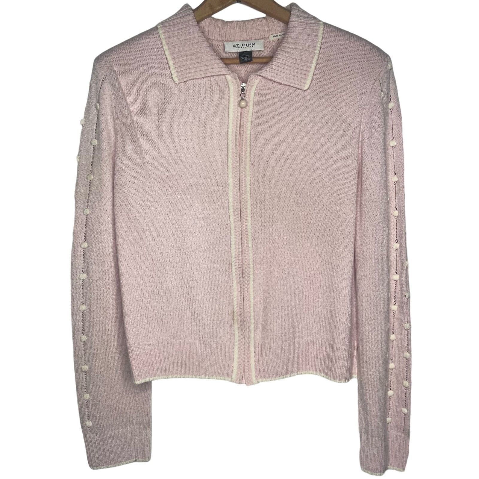 St. John St. John Collection Zip Up Sweater Size 12 Size XL / US 12-14 / IT 48-50 - 1 Thumbnail
