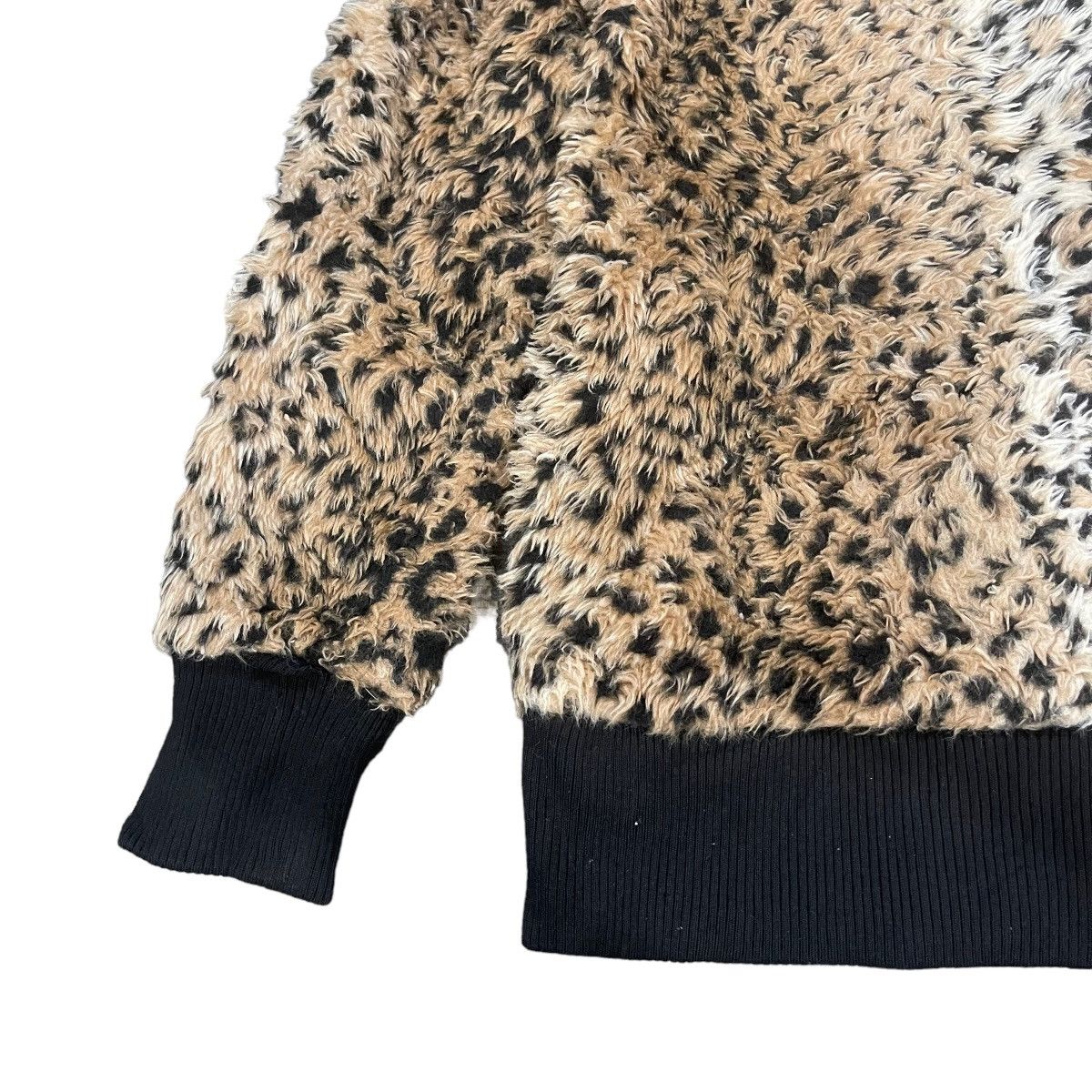 Vintage Designer Leopard Print Faux Fur Shearling Hoodie Jacket Size M / US 6-8 / IT 42-44 - 12 Thumbnail