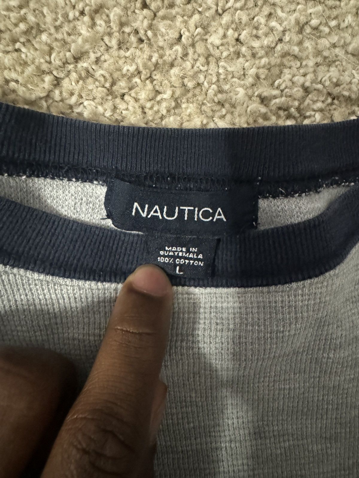 Nautica *LARGE* Nautica Vintage Original Knit Crewneck Sweater #KKT Size US L / EU 52-54 / 3 - 3 Thumbnail