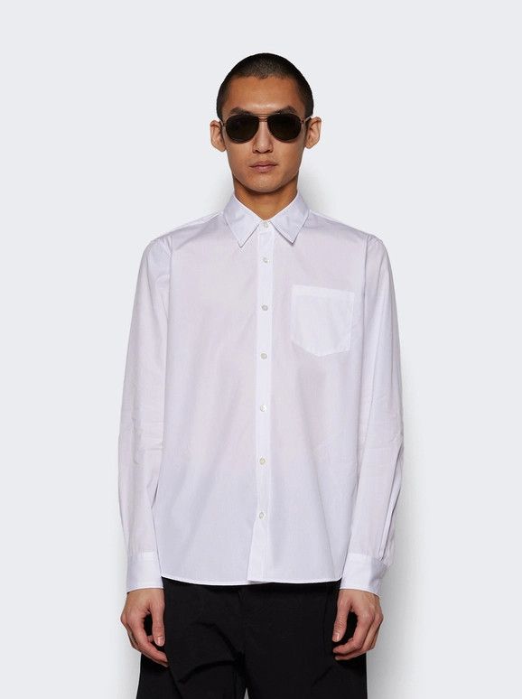 Dries Van Noten o1mle0226 Corbino Shirt in White Size US M / EU 48-50 / 2 - 2 Thumbnail
