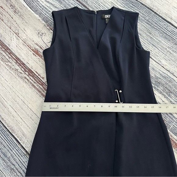 DKNY DKNY Navy Blue Wrap Dress Size S / US 4 / IT 40 - 7 Thumbnail