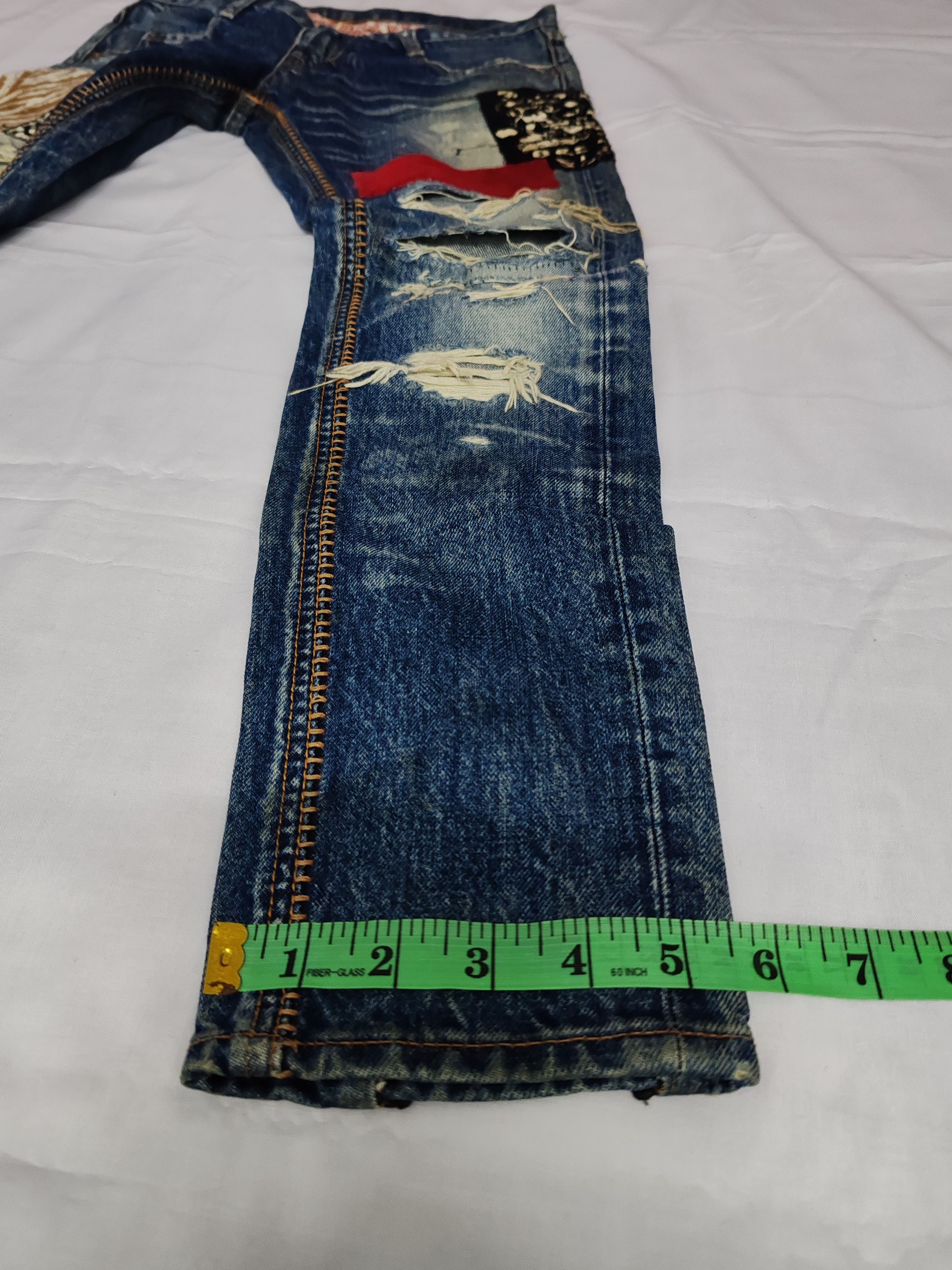 If Six Was Nine RNA Inc Distressed Denim Jean Seditionaries Patchwork Rare Size US 28 / EU 44 - 12 Thumbnail