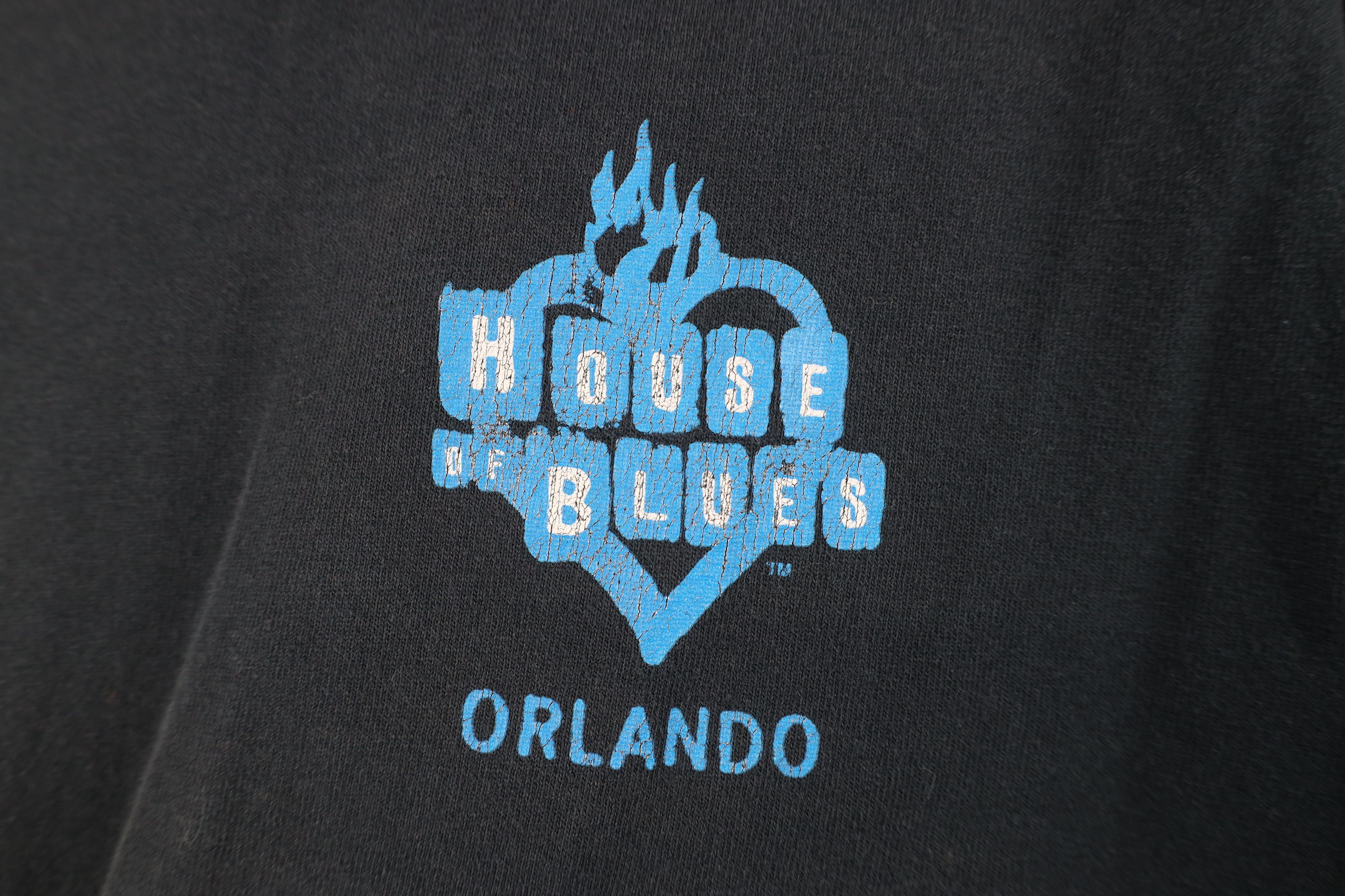 Vintage Vtg Y2K House of Blues Orlando Guitar Fire Heart T-Shirt Size US M / EU 48-50 / 2 - 4 Thumbnail