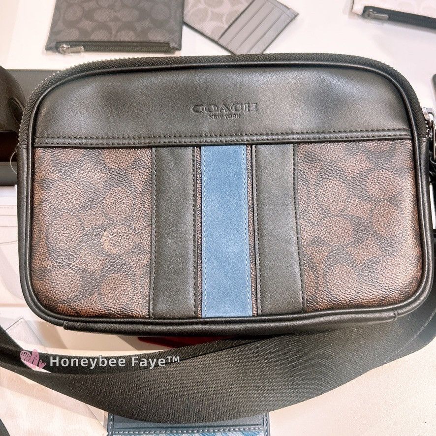 Coach Graham Crossbody Bag In Signature Canvas With Varsity Stripe Size ONE SIZE - 2 Thumbnail