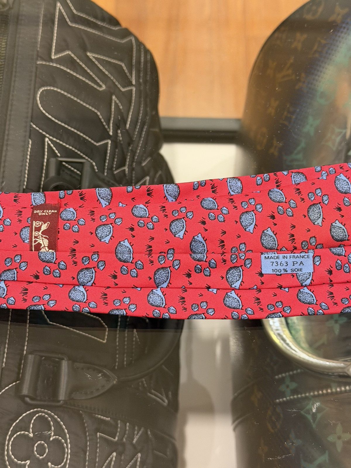 Hermes Hermes Porcupine Tie - Red Size ONE SIZE - 3 Thumbnail